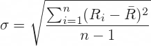 daily historical volatility formula